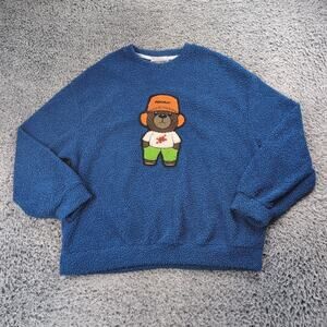 Moschino Couture Sweater Adult 2XL XXL Blue Bear Pullover Hip Hop Street Wear